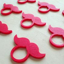 8 Argolas Para Guardanapo Bigode / Dia Dos Pais - Mesa Posta