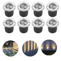 8 Balizadores Spot Blindado Led Smd 3W Branco Quente Bivolt 8 Balizadores Spot Blindado Led Smd 3W Branco Quente Bivolt