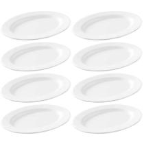 8 Bandejas para Servir Melamina Branca 20x14cm Buffet Travessa Saladas Petiscos Restaurante 8 Bandejas para Servir Melamina Branca 20x14cm Buffet Travessa Saladas Petiscos Restaurante