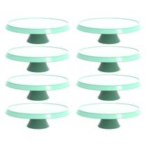 8 Bases Porta Bolos Verde Menta 30cm com Pé Bubble Crippa Suporte Tortas Doces Docerias Confeitaria 8 Bases Porta Bolos Verde Menta 30cm com Pé Bubble Crippa Suporte Tortas Doces Docerias Confeitaria