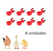 8 Bebedouro Automatico Para Aves Copinho 65ml Vermrlho Bag8
