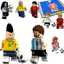 8 BONECOS MINIFIGURES MELHOR JOGADOR FUTEBOL DO MUNDO Presente educativo Blocos Montar Lets Go 88pçs XT