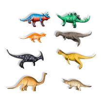 8 Brinquedo Dinossauros De Borracha Miniatura