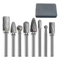 8 Broca Fresa Haste 6Mm Tungstenio Rebarba Gravação Rotativo