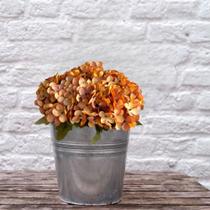 8 Buquê de mini hortênsia 26 cm flores artificiais festa de casamento jardim decoração de casa
