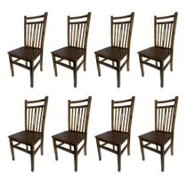 8 Cadeiras Pequin De Madeira Para Sala De Jantar E Cozinha