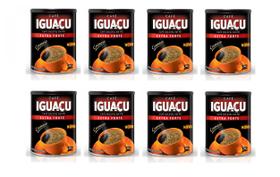 8 Café IGUAÇU Em Pó EXTRA FORTE Solúvel Cremoso 200g Lata