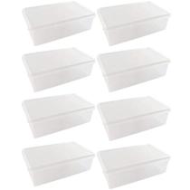 8 Caixas Organizadoras Plásticas 3,5L Tampa Hermética Retangular Plasvale 8 Caixas Organizadoras Plásticas 3,5L Tampa Hermética Retangular Plasvale