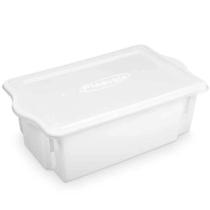 8 Caixas Plásticas Organizadoras de Alimentos 24,5L Branca com Tampa Plasvale Feira 8 Caixas Plásticas Organizadoras de Alimentos 24,5L Branca com Tampa Plasvale Feira