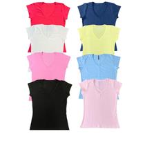 8 Camisetas Feminina blusa básica Malha algodão Cotton