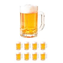 8 caneca de chopp cerveja bebida vidro grosso 400ml