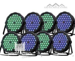 8 Canhao Refletor Led Par 64 Rgb 54 Leds Triled 3w