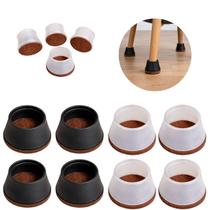 8 Capa Silicone Antiderrapante Pés Cadeira Proteção Piso 8 Capa Silicone Antiderrapante Pés Cadeira Proteção Piso
