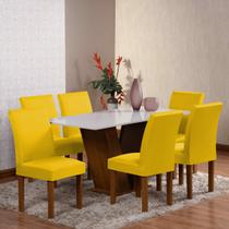 8 Capas de Cadeira De Jantar De Malha Gel Premium Com Elastico Varias Cores Costura Reforçada - Ibitex