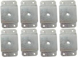 8 Chapa Reta Fixação Metal Palito Rosca 5/16