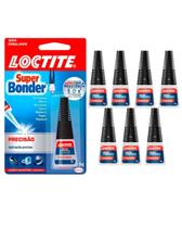 8 Colas Super Bonder Loctite Original Instantânea Multiuso 8 Colas Super Bonder Loctite Original Instantânea Multiuso