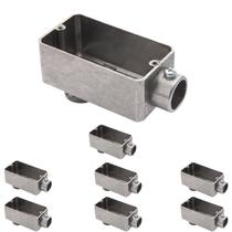 8 Condulete Modelo Lb Em Alumínio 1 1/2 Sem Rosca Sieg Prateado 8 Condulete Modelo Lb Em Alumínio 1 1/2 Sem Rosca Sieg Prateado