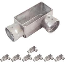 8 Condulete Tipo Ll Em Alumínio Sem Rosca Medida 2 1/2 Sieg