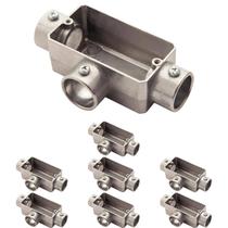 8 Condulete Tipo T 3/4 S/rosca S/placa em Alumínio Sieg