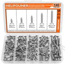 8 Conjunto de parafusos de madeira autorroscantes Phillips Countersunk Head 140 unidades