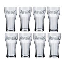 8 Copo Coca-Cola Contour 300ML Suco Água Refresco Nadir