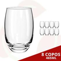 8 Copo de Vidro Aruba Redondo 465ML Suco Água Drinks Nadir 8 Copo de Vidro Aruba Redondo 465ML Suco Água Drinks Nadir