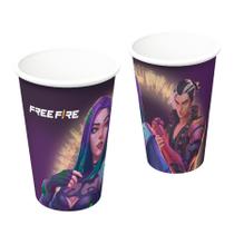 8 Copo Papel 200 Ml Free Fire Festa Infantil Aniversario