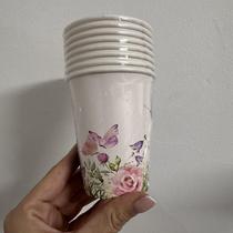 8 Copos de Papel Festa Jardim das Borboletas 250 ml Ponto das Festas Inspire sua Festa Loja