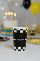 8 Copos de Papel Pista de corrida 250 ml Festa Carros Corrida Ponto das Festas - Inspire sua Festa Loja