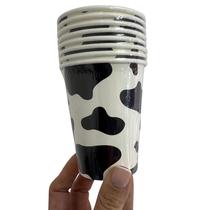 8 Copos de Papel Vaquinha Branco e Preto Festa Fazendinha 230 ml - Ponto das Festas - Inspire sua Festa Loja 8 Copos de Papel Vaquinha Branco e Preto Festa Fazendinha 230 ml - Ponto das Festas - Inspire sua Festa Loja