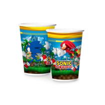 8 Copos lembrancinhas Sonic decoração festa aniverário