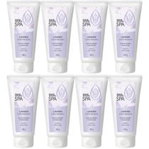 8 Creme Massagem Relaxante SPA Lavanda 160G D'Agua Natural