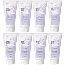 8 Creme Massagem Relaxante SPA Lavanda 160G D'Agua Natural