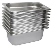 8 Cubas Gastronômica Buffet GN 1/4 100mm Aço Inox Sem Alça 8 Cubas Gastronômica Buffet GN 1/4 100mm Aço Inox Sem Alça