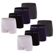 8 Cuecas Boxer Masculina Trifil Sem Costura De Microfibra Toque Macio Box Básica