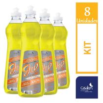 8 Detergente Concentrado Gel Care 30 limão Siciliano 512g