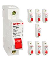 8 Disjuntor Monopolar 25 Amperes Curva C Ourolux 8 Disjuntor Monopolar 25 Amperes Curva C Ourolux