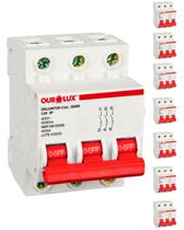 8 Disjuntor Tripolar 20 Amperes Curva C Ourolux