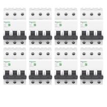 8 Disjuntores Schneider Mini Curva C 3p 16a 3ka Din