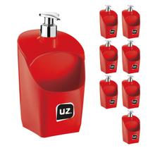 8 Dispenser P detergente Vermelho Com válvula Metalizada UZ