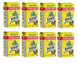 8 Erva Mate Chimarrão BARÃO EXPORT Padrão Uruguai 500G