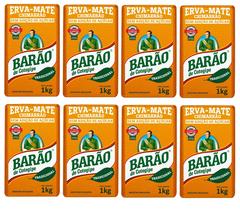 8 Erva Mate Chimarrão BARÃO TRADICIONAL Vácuo 1 Kg