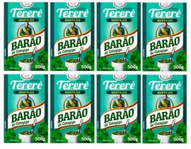 8 Erva Mate Tereré BARÃO MENTA ICE Sem Glúten 500 g