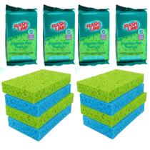 8 esponja pad multiuso biodegradavel flash limp uso geral 8 esponja pad multiuso biodegradavel flash limp uso geral