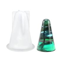 8 Estilos De Molde De Silicone Em Resina, Suporte Para Anéis Em Forma De Pirâmide, DIY Para Joias E