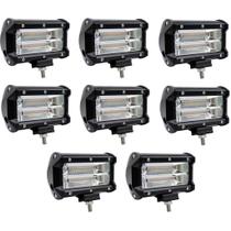 8 farol de milha led 10~30v 6000k 6480lm 72w 24 leds x 3w vpl-7343 -1005