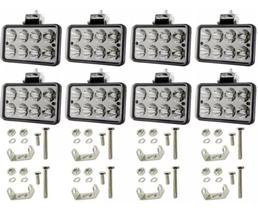 8 Farol Milha Retangular Led 24w Sc 112 113 Mb1113 Volvo Edc
