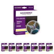 8 Fita COB 220V 6500K 1000lm Luz Fria 10W/m Save Energy 8 Fita COB 220V 6500K 1000lm Luz Fria 10W/m Save Energy