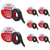 8 Fita Isolante Preta Steck 20 Metros 750V 0.19mm SFT1820