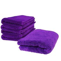 8 Flanelas de Microfibra 28x28cm Corte a Laser Roxo 220gr/m² Zacs